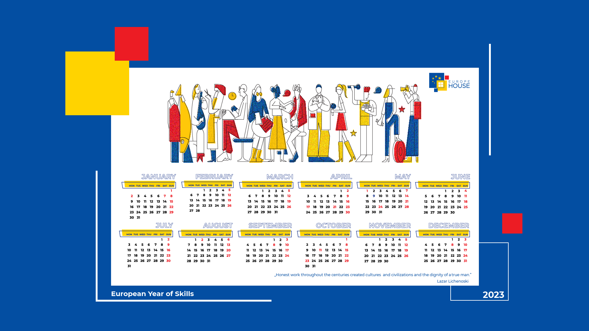 Download our EUROPE HOUSE Calendar 2023 (Mobile & Desktop Version)